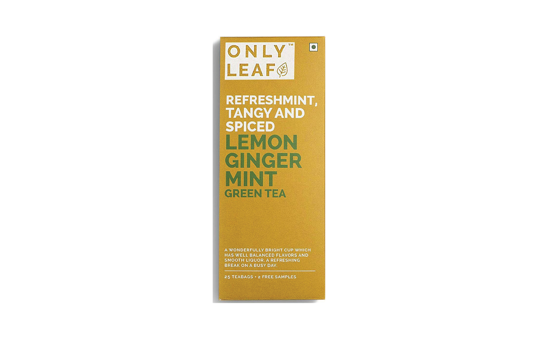 Only Leaf Lemon Ginger Mint Green Tea    Pack  27 pcs
